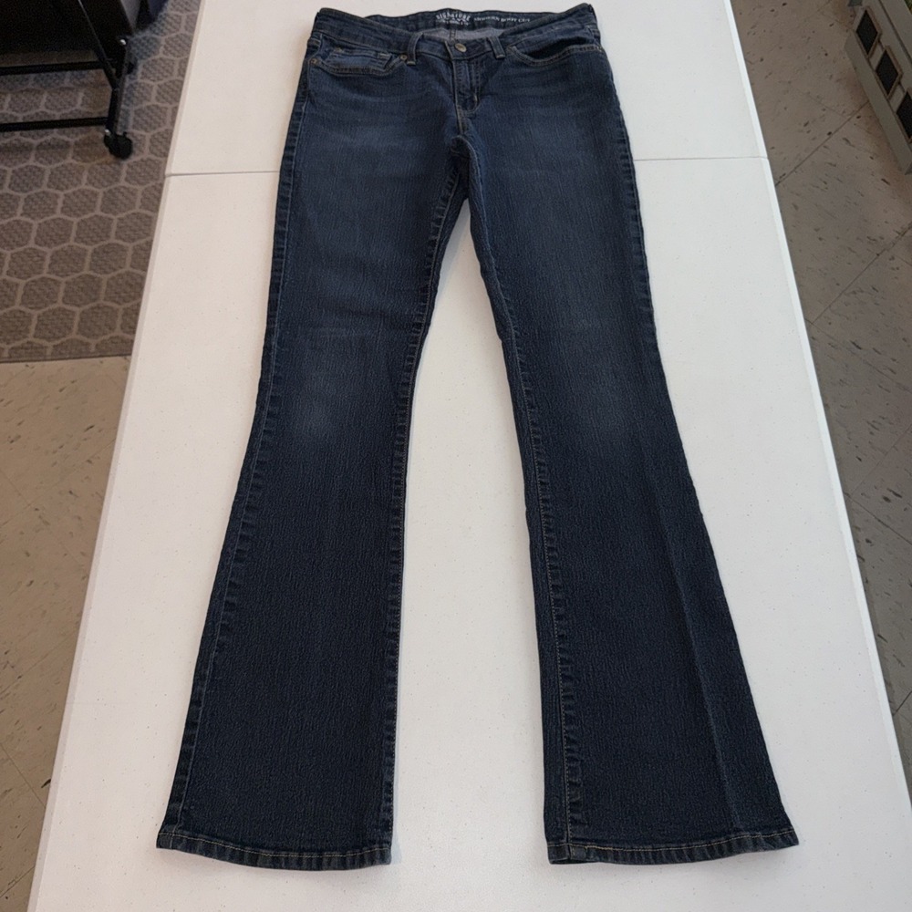LEVI'S SIGNATURE Women's Modern Boot Cut Size 10 10L Blue Jeans Dark Wash 30x32